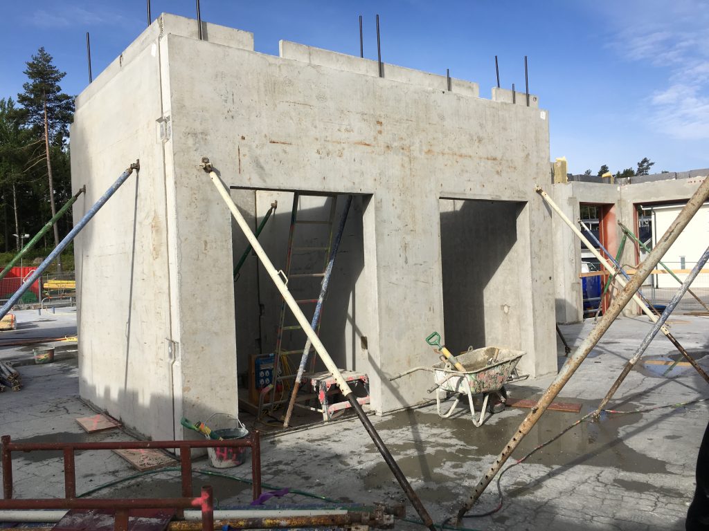 Gjutning Flerbostadshus Husgrund. Västerhaninge i Stockholm