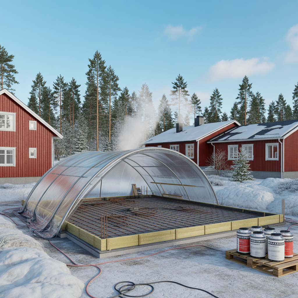 vintergjutning av betong guide till temperatur och tillsatse