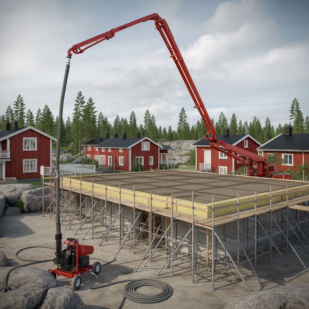 betongpumpning vid gjutning kostnad rackvidd och val