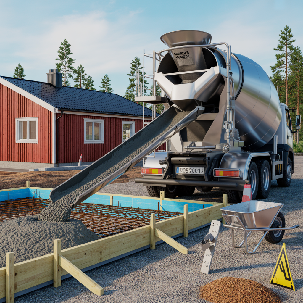 bestalla betong checklista for mangd slump och lossning