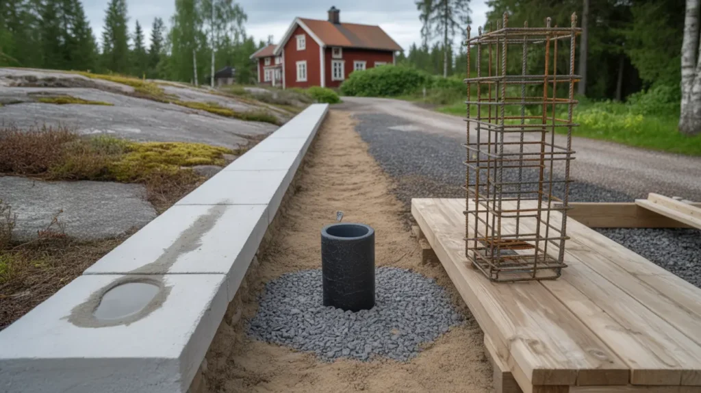 s bygger du en h llbar st dmur i betong r tt grund dr nering och armering f r villatomten