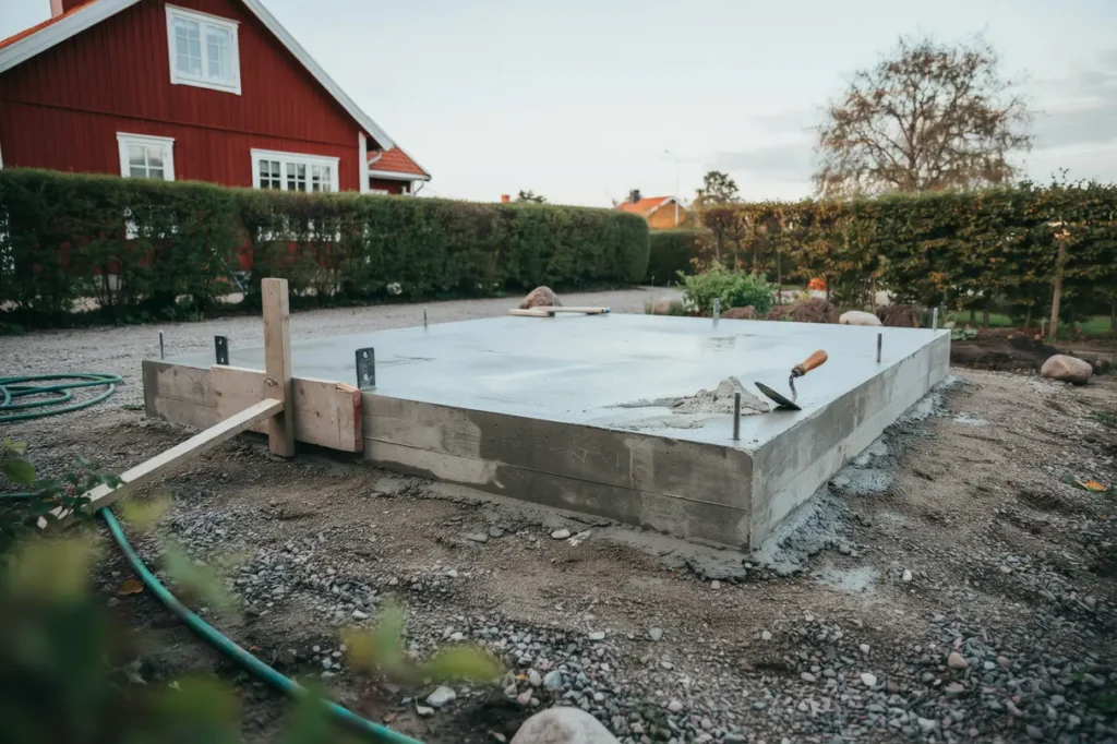 gjuta betongsockel till v xthus r tt h jd f rankring och grund f r ett stabilt bygge