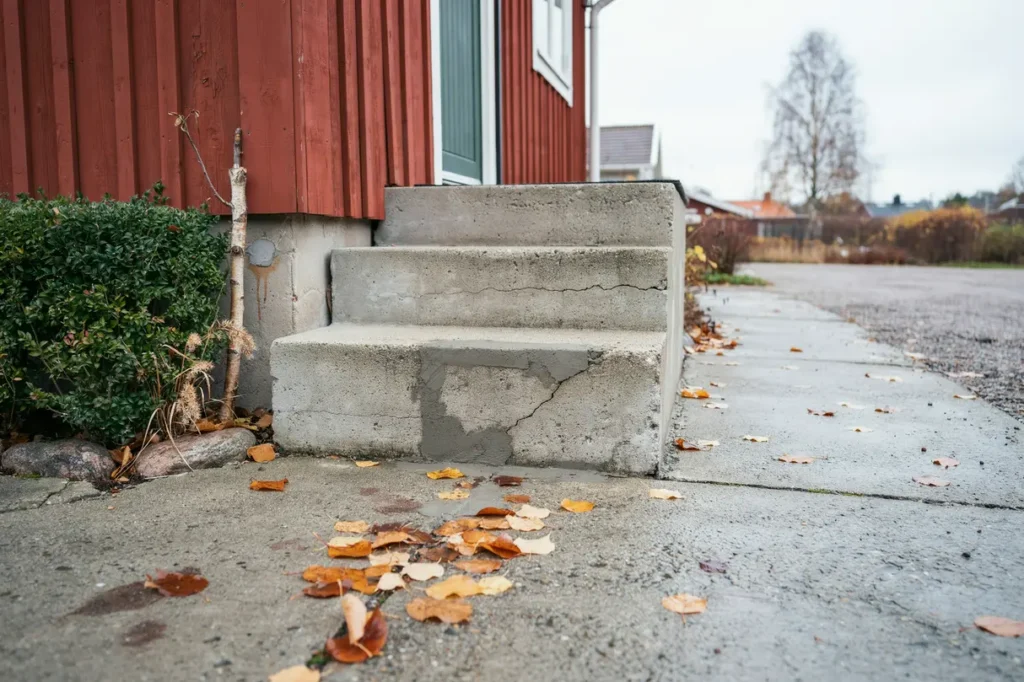 oktober r r tt tid att laga sprickor i betong f re vintern s skyddar du grund trappa och g rdsytor